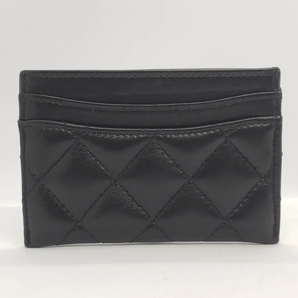 Chanel lambskin leather cardholder black/silver with box and dustbag - Picture 3 of 6